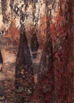 "Cypress Swamp" by Beverly Balakhovsky, Madison WI - Acrylic on graphite, image transfer